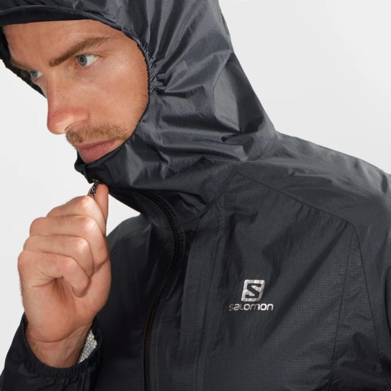 Chaquetas Shell Salomon Bonatti Impermeables Hombre Negros | MX QZSB105